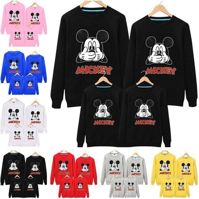 ディズニー ミッキー プルオーバー プリントスウェット トレーナー トップス カップル 親子服お揃い メンズ レディース キッズ グッズ Cha 446 Yukinselection 通販 Yahoo ショッピング