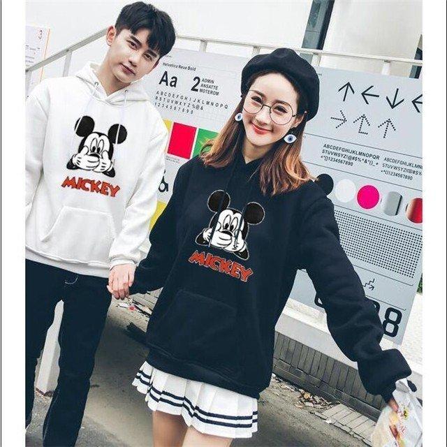 6color ディズニー ミッキーメンズ レディース お揃い カップル ペアルック プルオーバー プリントパーカー トレーナー 長袖 フード付き 男女兼用 Cha 481 Yukinselection 通販 Yahoo ショッピング