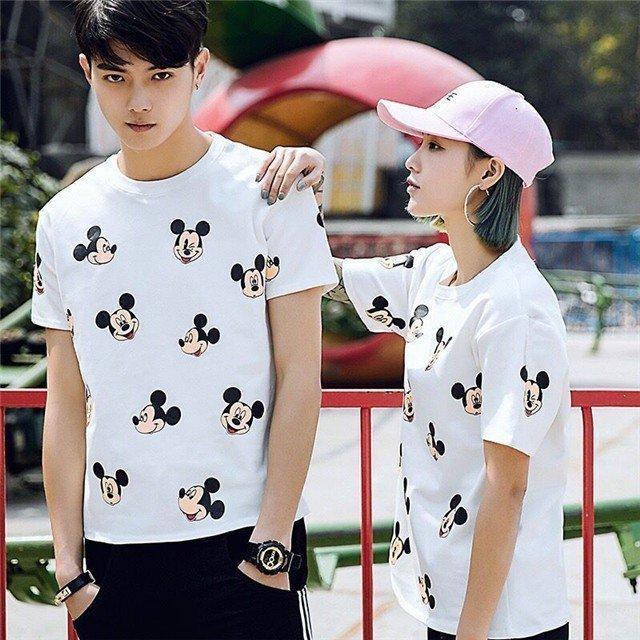 ディズニー ミッキー 半袖シャツ ペアｔシャツ トップス カットソー メンズ レディース お揃い ご夫婦 友達 カップル ペアルック 男女兼用 Cha 497 Yukinselection 通販 Yahoo ショッピング