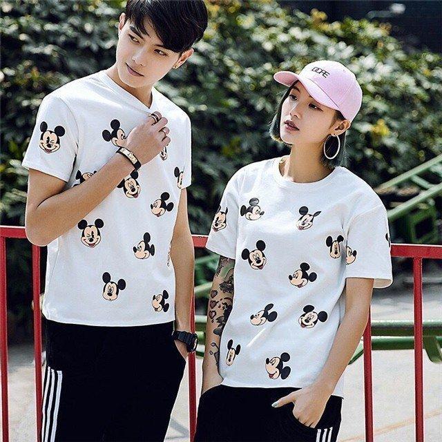 ディズニー ミッキー 半袖シャツ ペアｔシャツ トップス カットソー メンズ レディース お揃い ご夫婦 友達 カップル ペアルック 男女兼用 Cha 497 Yukinselection 通販 Yahoo ショッピング