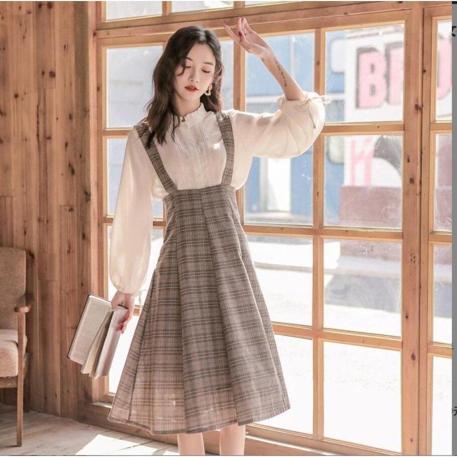 売れ筋介護用品も セットアップ ワンピース タンクトップ チェック M ロングスカート 春夏 ひざ丈