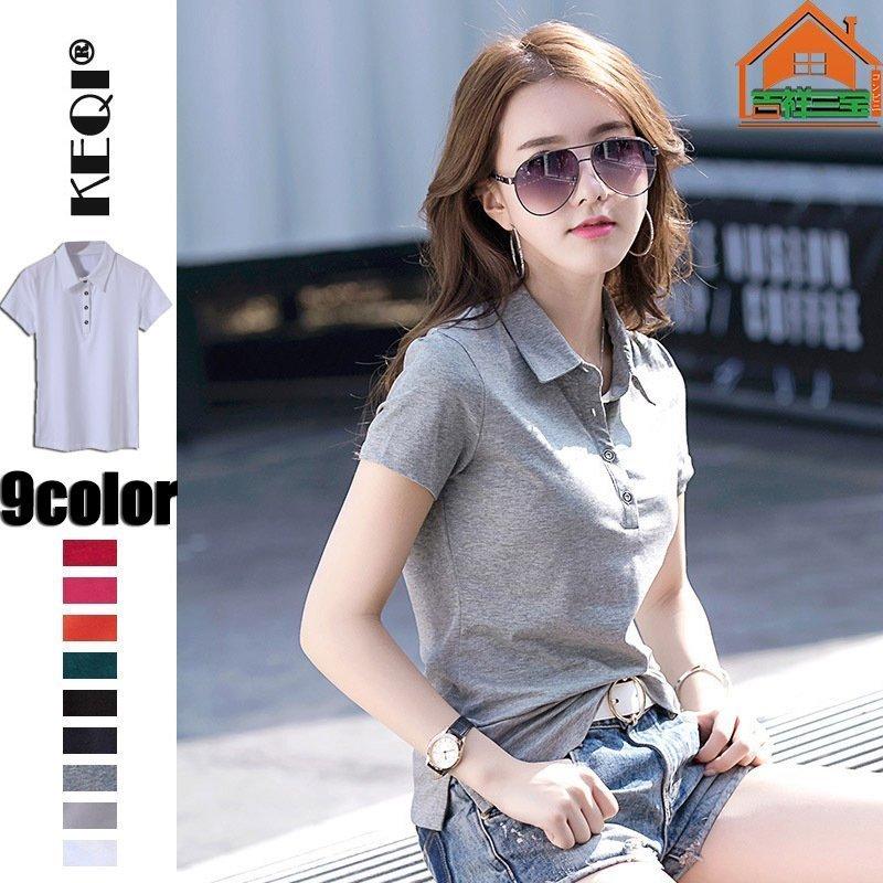 ポロシャツ レディース かわいい おしゃれ ポロシャツレディース 半袖 綿 無地 涼しい クールビズ 仕事着 ゴルフ スポーツウェア