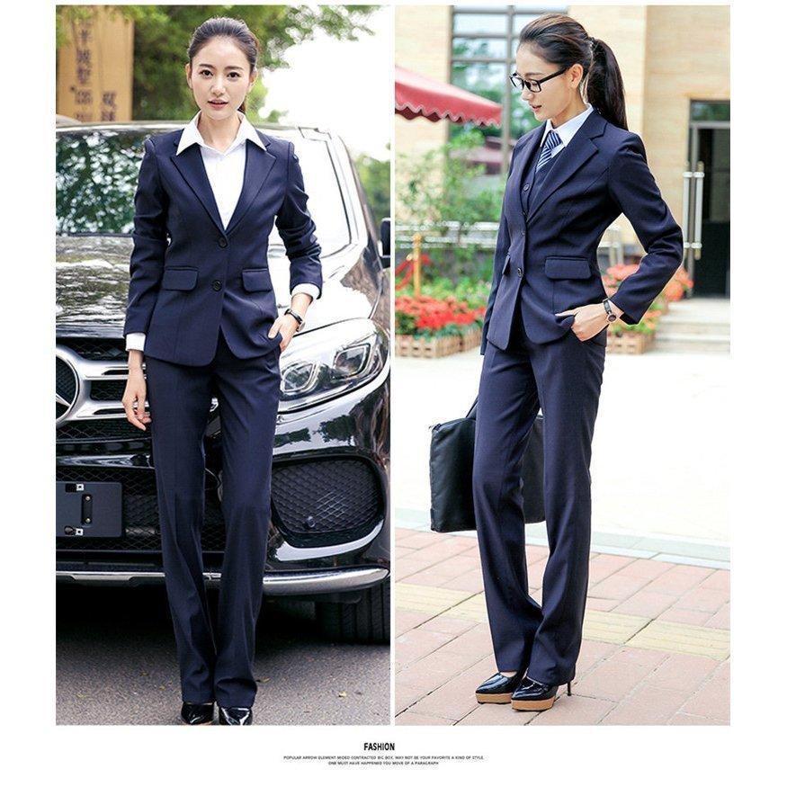リクルートスーツ 女性 スーツ レディース パンツスーツ 長袖 2点セット 通勤 ビジネス 就活 面接 大きいサイズ ブラック グレー ネイビー Miy e6dc Yukinselection 通販 Yahoo ショッピング