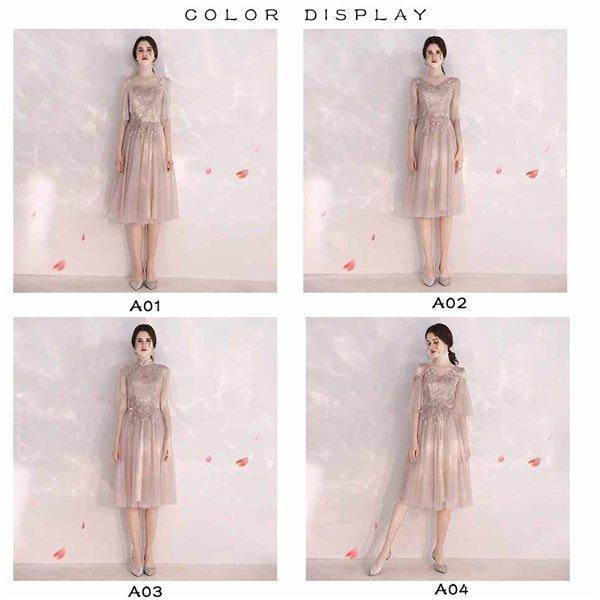爆売中 人気 パーティードレス キャバ レース シンプル オフショルダー 花嫁 披露宴 二次会 ブライダル ワンピース 結婚式 膝丈 ショート 古典