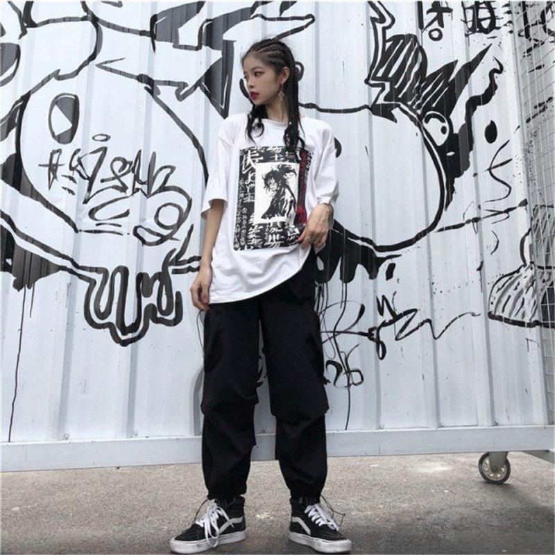 原宿系 カーゴパンツ レディース メンズ 韓国ファッション ボトムス ハイウエスト カジュアルパンツ スポーティ ヒップホップ ダンス衣装 ストリート風 Qiq 779 Yukinselection 通販 Yahoo ショッピング