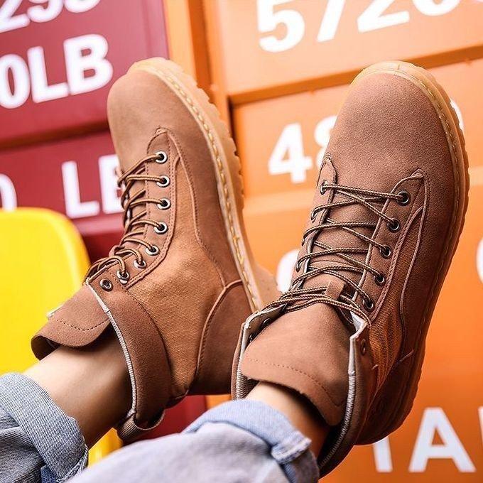 カジュアルブーツ 防滑 ショートブーツ メンズ おしゃれ ふかふかインソール レースアップ ワークブーツ 履きやすい 歩きやすい Whb 4 Yukinselection 通販 Yahoo ショッピング