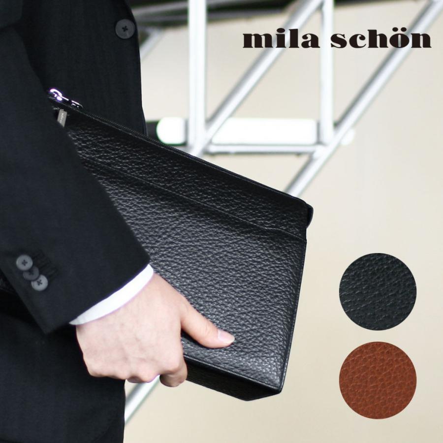 mila schon（ミラショーン） セカンドバッグ メンズ Nero（ネロ
