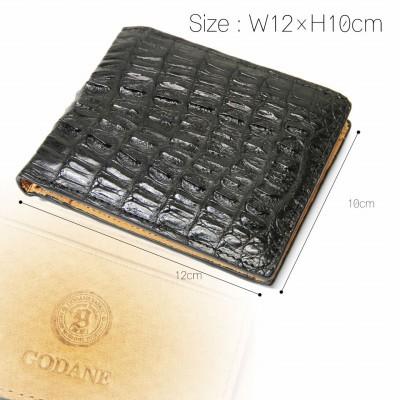 ゴダン GODANE クロコダイル本革 折り財布 二つ折り財布メンズ クロコダイル 革 ブランド 小銭入れ 本革