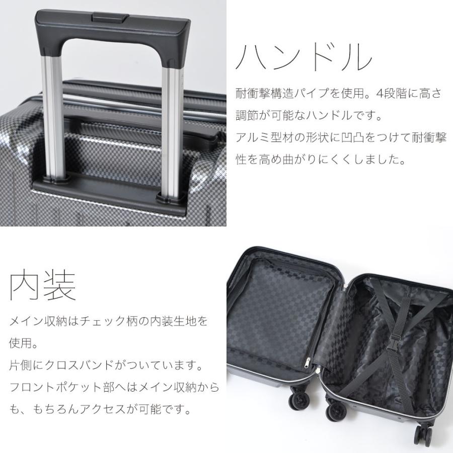 スーツケース キャリーケース フロントオープン 機内持ち込み Sサイズ