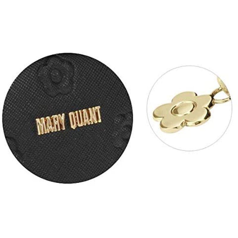 マリークワント Mary Quant シンプルエンボスデイジーラウンド ポーチ 小物入れ デイジー 花 花柄 フラワー ベージュ ブラッ Keser No