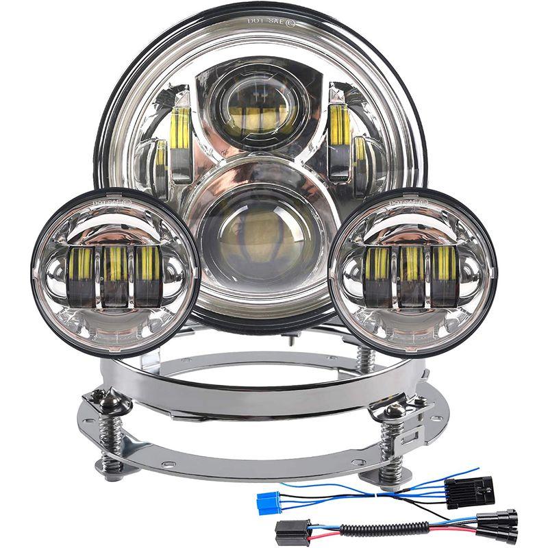 オートバイ 60W 7インチLEDヘッドライト、30W 4.5インチフォグ