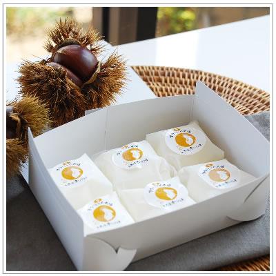 【秋限定】生クリーム大福：うさぎのしっぽ　栗味（6個入） |  | 02