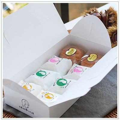 【秋限定お試しセット】生クリーム大福：うさぎのしっぽ　抹茶・いちご・栗・ショコラミックス（2個ずつ計8個入） |  | 05