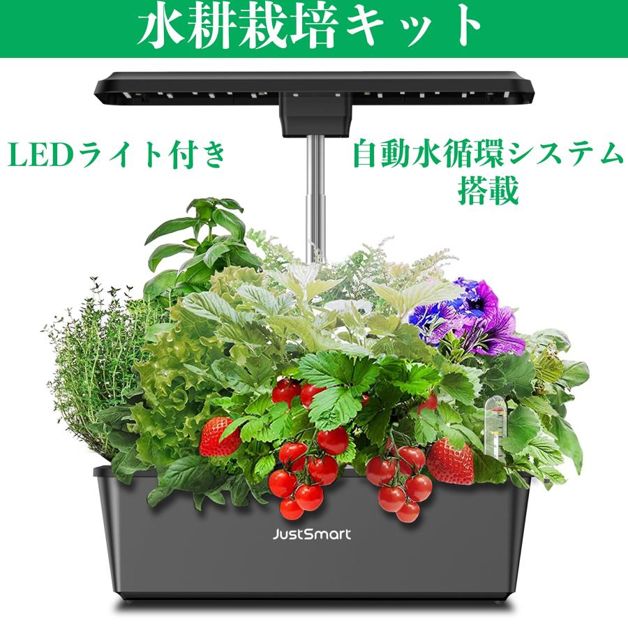 水耕栽培キット 室内 水耕栽培 おしゃれ 家庭菜園 キット LEDライト付き 自動水循環システム搭載 高さ調節可能 IGS-20SE（Yahoo!・GAOMON）