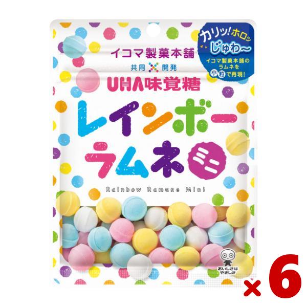 UHA味覚糖 味覚糖 レインボーラムネミニ 30g×6入 イコマ製菓本舗
