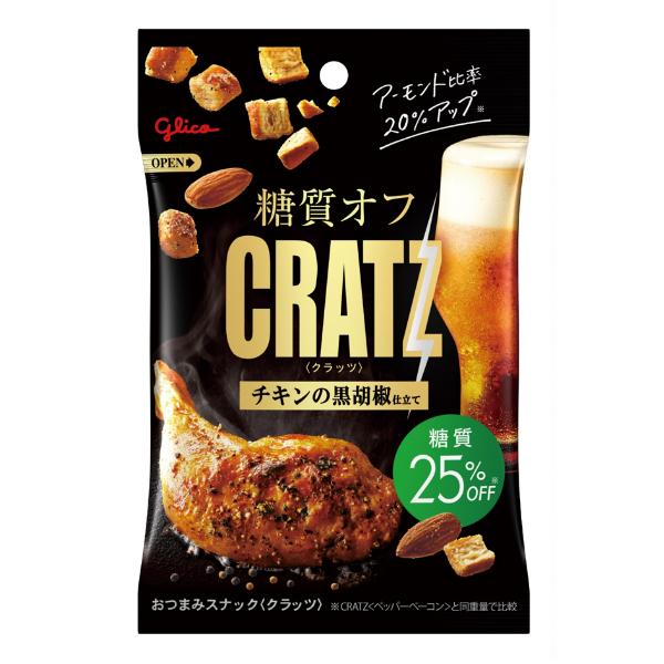 CRATZ 江崎グリコ 糖質オフクラッツ チキンの黒胡椒仕立て 6袋