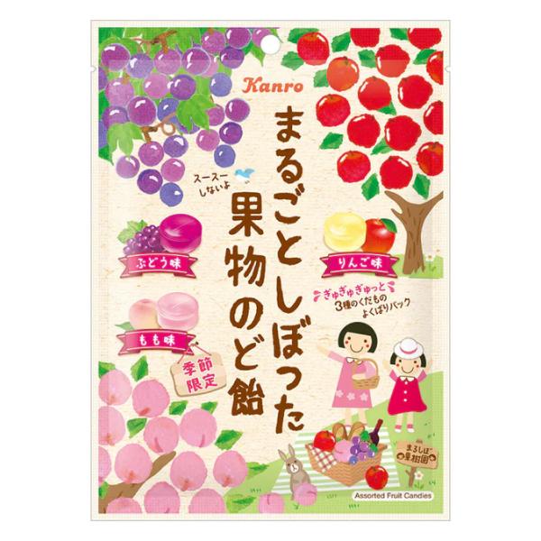 Kanro カンロ まるごとしぼった果物のど飴 (ぶどう味・りんご味