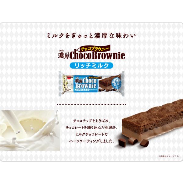 ※夏場は休売中です。ブルボン 濃厚チョコブラウニー リッチミルク 9入 (ポイント消化) (np) メール便全国送料無料｜yukkun-reitou｜05