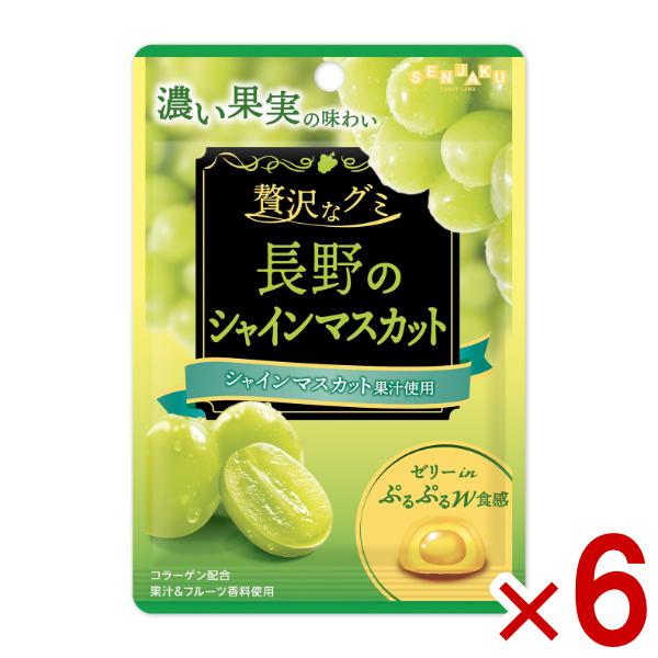 SENJAKU 扇雀飴本舗 贅沢なグミ 長野のシャインマスカット 34g×6入