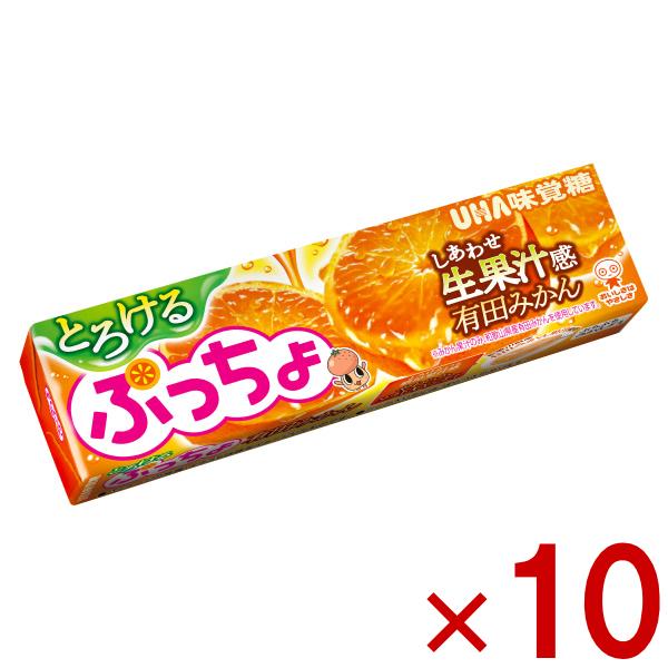 ぷっちょ 味覚糖 ぷっちょスティック とろける有田みかん 10粒×10入