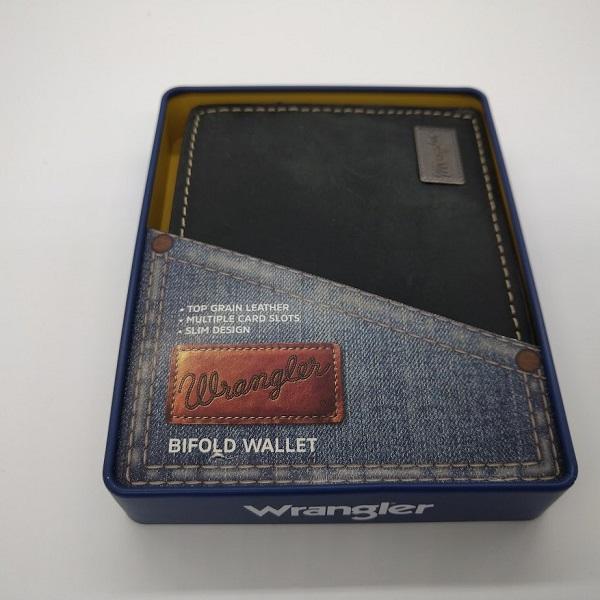 Wrangler（ラングラー） メンズ財布 人気ブランド 本革-GENUINE