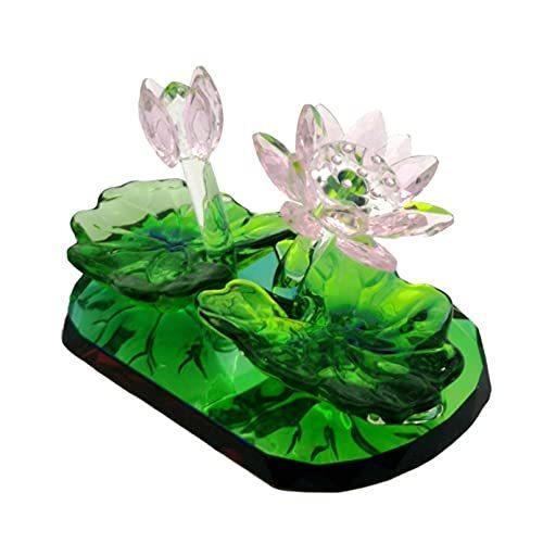 Pink Crystal Lotus Flower Figurine Glass Home Table Decor Ornament Paperwei Vplblxfjv3 家具 インテリア Tizianapepe It
