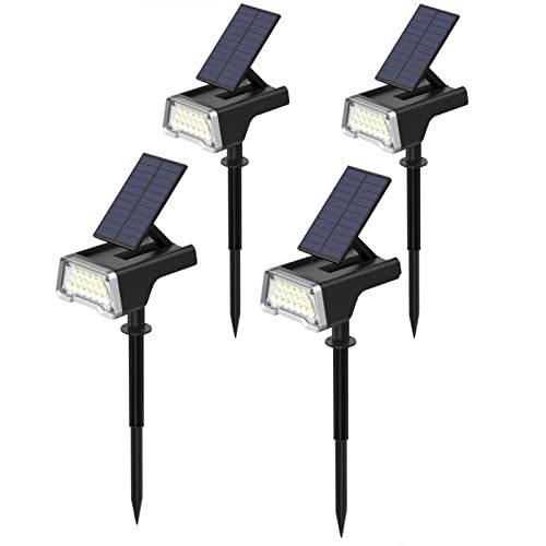 魅力的な海外製品URLIGHTS ソーラーライト 屋外 36 LED ソーラーランドスケープ スポットライト 防水 2 in 1 壁ライト USB充電付き 調節可能な