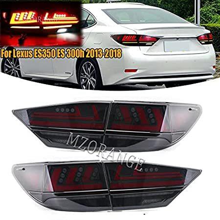 Clidr LED Tail Lights for Lexus ES350 ES300h 2013 2014 2015 16-2018 Smoked テールライト