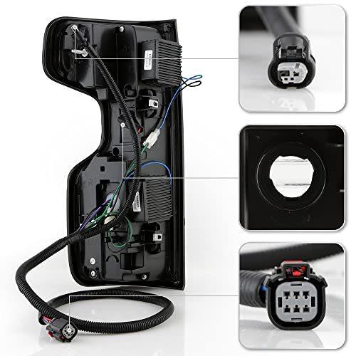 Acanii For Incandescent Model 19 21 Chevy Silverado 1500 Black テールライト Operacioneswp Com