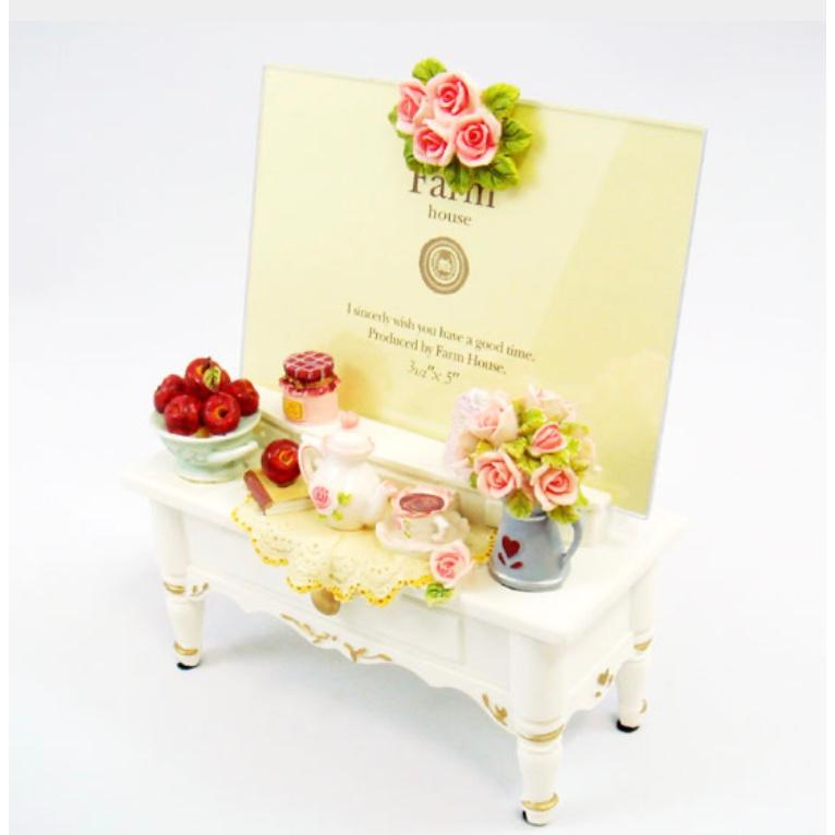 写真立て フォトフレーム フォトスタンド ローズ テーブル ドレッサー バラ かわいい ギフト 送料無料 プレゼント 海外並行輸入正規品 おしゃれ 薔薇雑貨 お祝い