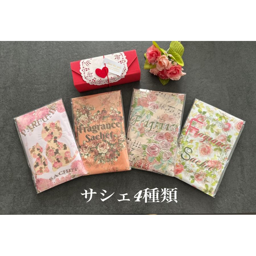 サシェ フレグランス 香り袋 匂い袋 フック付き アロマグッズ ローズ