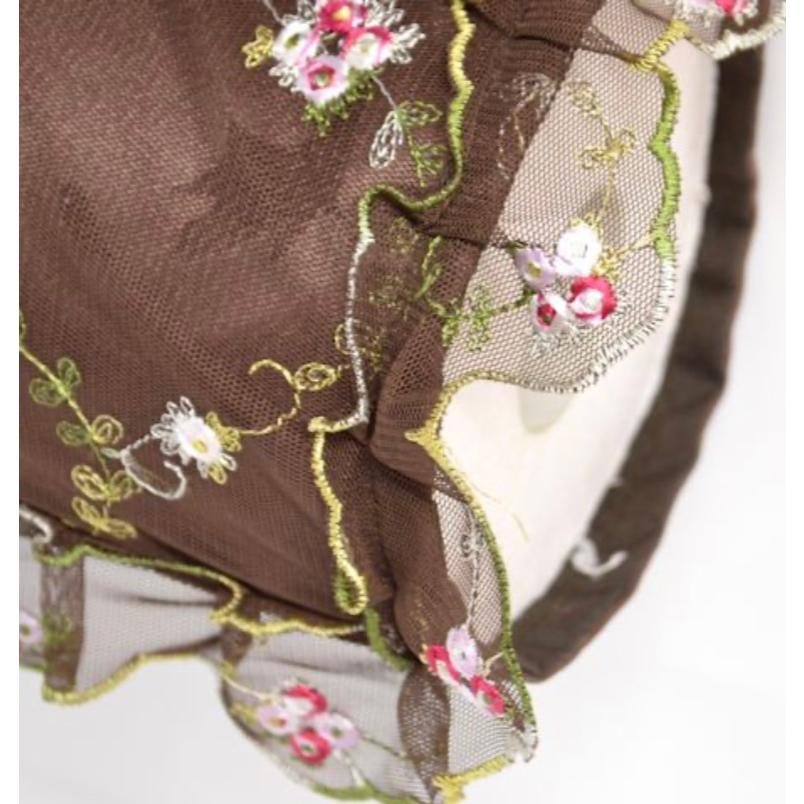 トイレットペーパーホルダー カバー ローズ 薔薇雑貨 バラ 刺繍