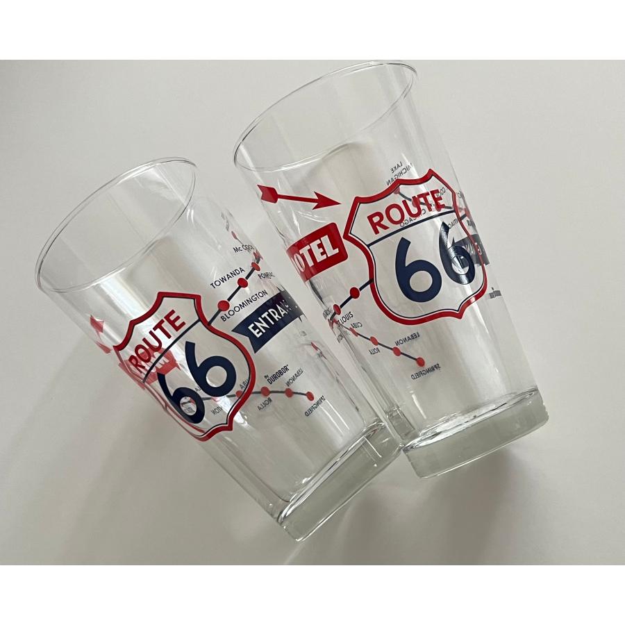 ルート66 ROUTE66 グラス タンブラー コップ2個セット アメリカン雑貨