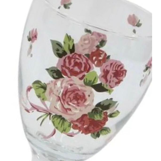 グラス ジュースグラス タンブラー コップ ローズ 2個セット 薔薇雑貨 