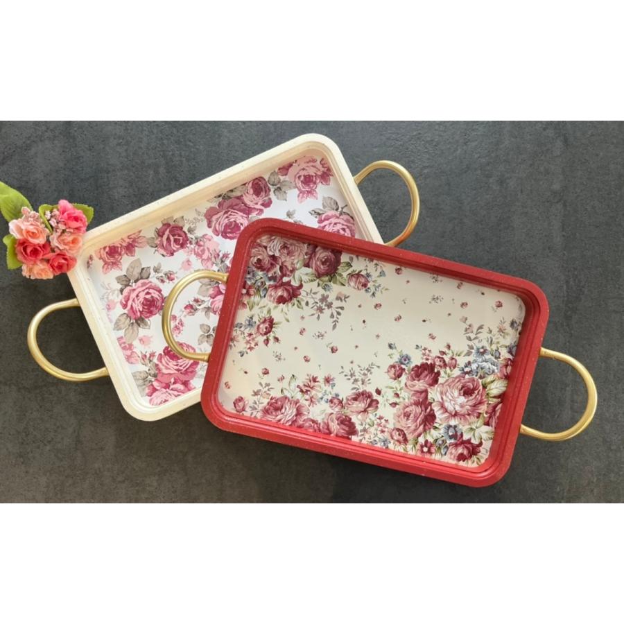 キッチントレー トレイ お盆 ローズ マリー ルーシー 薔薇雑貨 バラ