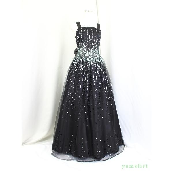 ゆめりすと ミルキーウェイ・コンフォート　ブラック 145：高級子供ロングドレス