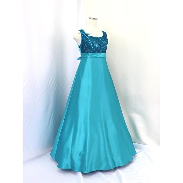 ゆめりすと フォーマルドレス 130 135 140 グレイッシュブルー キッズ