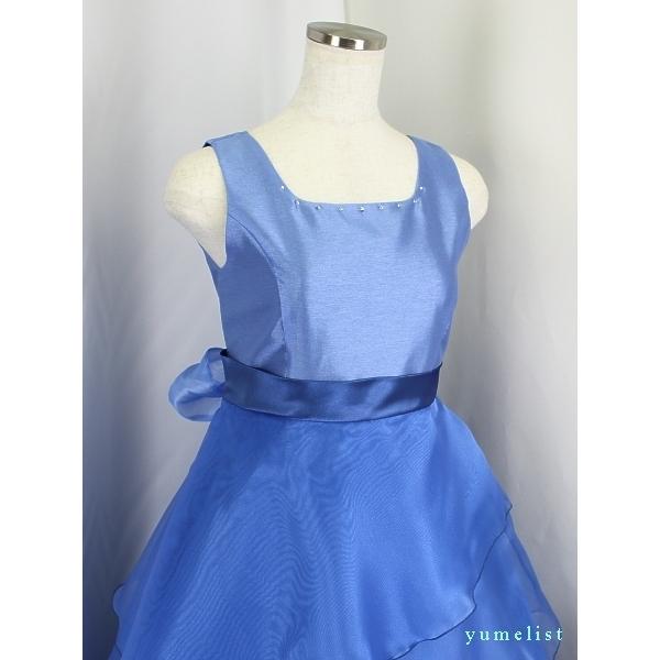ゆめりすと フォーマルドレス 130 135 140 グレイッシュブルー ゆめ