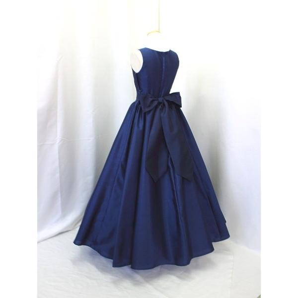 ゆめりすと シャンタンロング J3 ネイビー 165：演奏会発表会用子供  