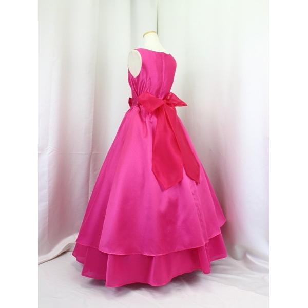 ゆめりすと　ローズピンク　ドレス ゆめりすと シェリーv3 ローズピンク（ロング丈） 135：演奏会