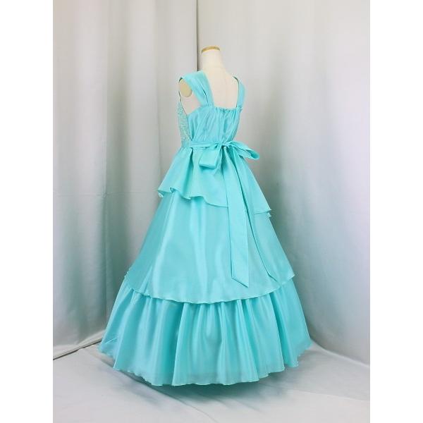 ゆめりすとドレス　ロング　140　美品 ゆめりすと シェリーム ミントグリーン 安心の足首丈 140：高級子供