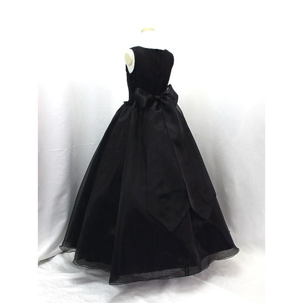 ゆめりすと ソフィーv5 ブラック 145：演奏会発表会用子供ロングドレス