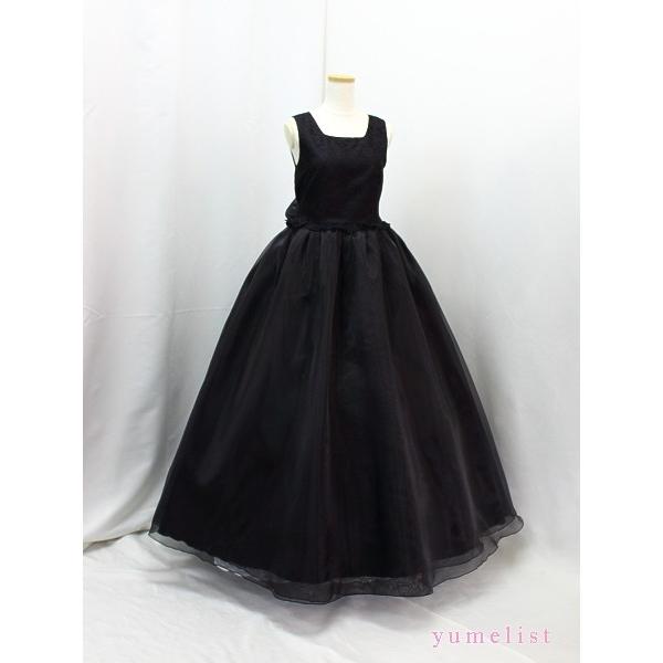 ゆめりすと ソフィーv5 ブラック 155：演奏会発表会用子供ロングドレス
