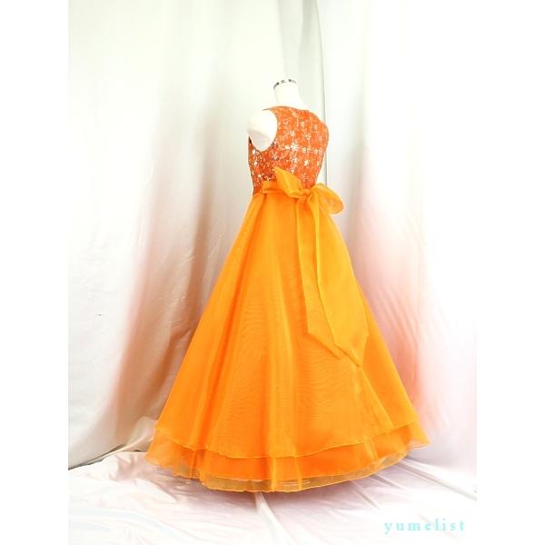 ゆめりすと ソロステージ Aライン オレンジ 130 ：演奏会発表会用子供