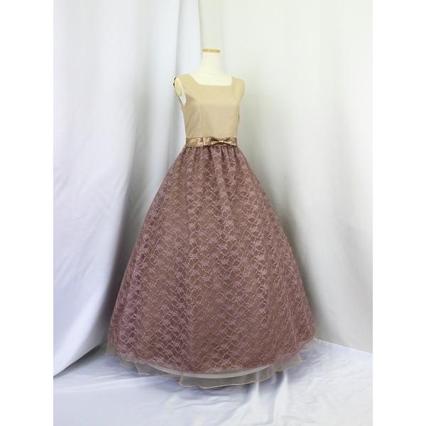 高級子供ロングドレス ゆめりすと シャンタンレースオーガン クリームココア 160 Granclube Com Br