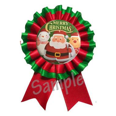 ロゼット用 DIY フリル リボン クリスマスカラー 赤 緑 エンジ