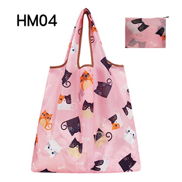 ねこ柄のエコバッグ　Mサイズ　お買い物や普段使いにも便利　お手頃サイズ、軽量で折りたたみ可能 母の日 | ブランド登録なし | 13
