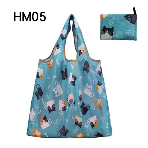 ねこ柄のエコバッグ　Mサイズ　お買い物や普段使いにも便利　お手頃サイズ、軽量で折りたたみ可能 母の日 | ブランド登録なし | 14