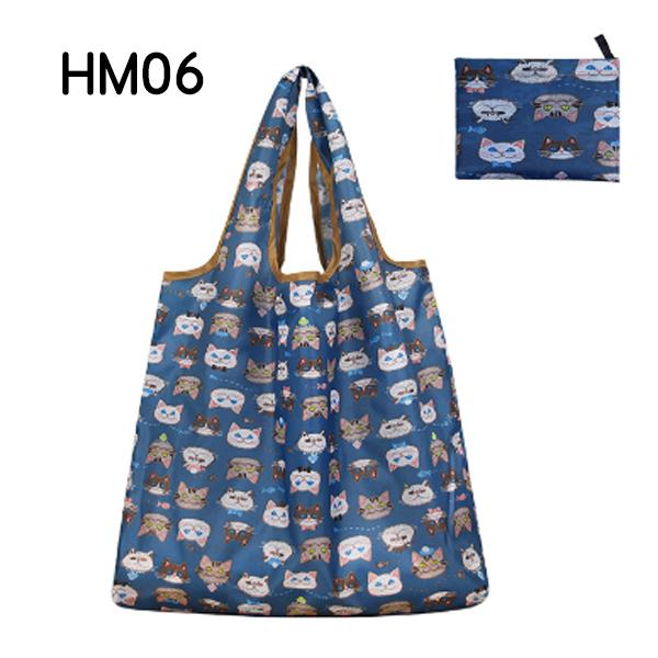 ねこ柄のエコバッグ　Mサイズ　お買い物や普段使いにも便利　お手頃サイズ、軽量で折りたたみ可能 母の日 | ブランド登録なし | 15