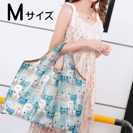 ねこ柄のエコバッグ　Mサイズ　お買い物や普段使いにも便利　お手頃サイズ、軽量で折りたたみ可能 母の日 | ブランド登録なし | 09